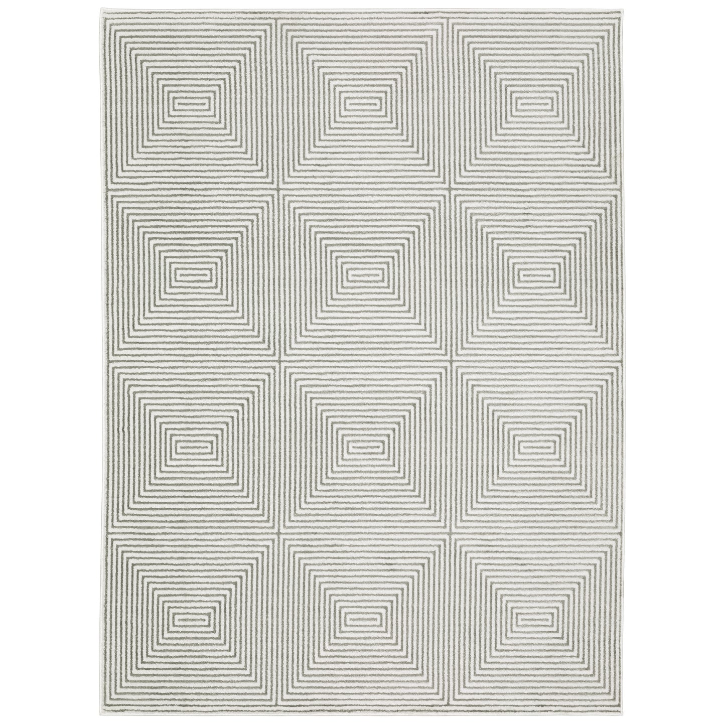 Oriental Weavers MONTECITO 8111W Grey White Casual Machinemade Rug