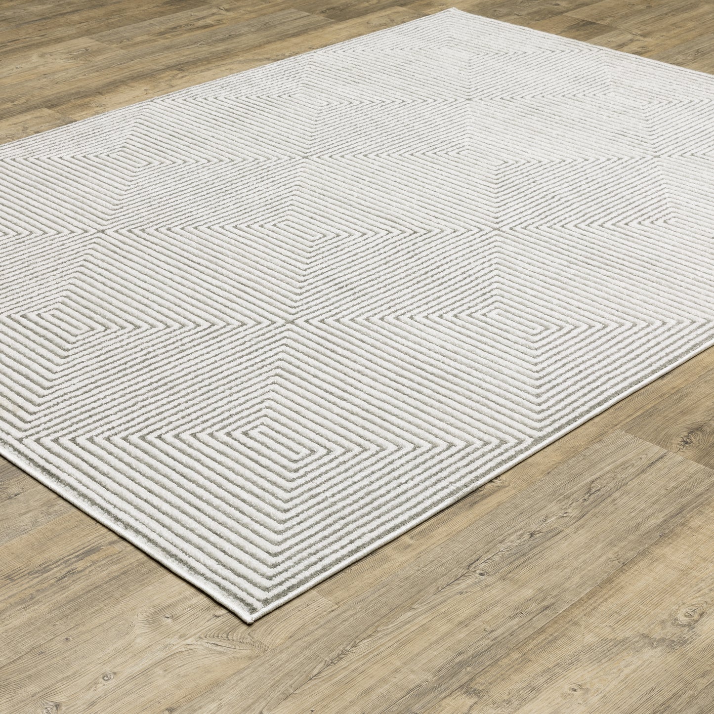 Oriental Weavers MONTECITO 8111W Grey White Casual Machinemade Rug