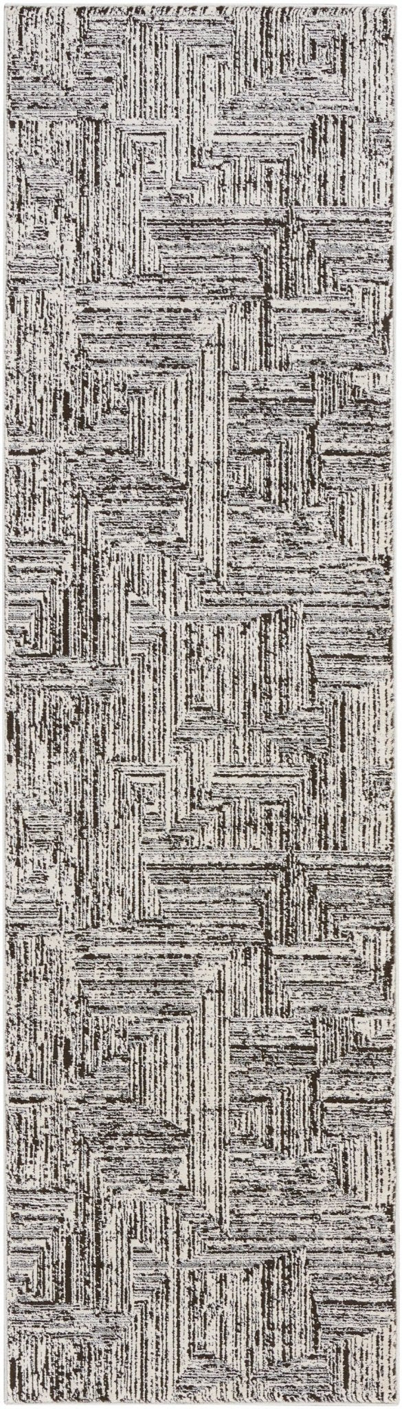 Calvin Klein CK024 Irradiant IRR01 Cream Black Contemporary Machinemade Rug - Rugs - Calvin Klein - Atlanta Designer Rugs