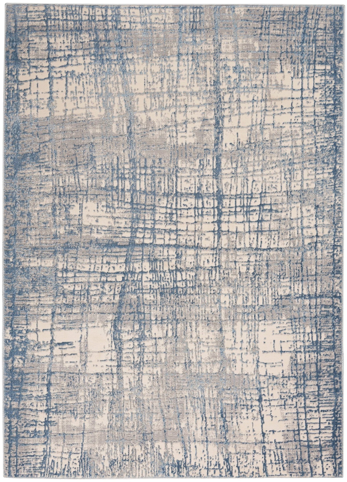 Calvin Klein Ck950 Rush CK950 Ivory Blue Contemporary Machinemade Rug - Rugs - Calvin Klein - Atlanta Designer Rugs