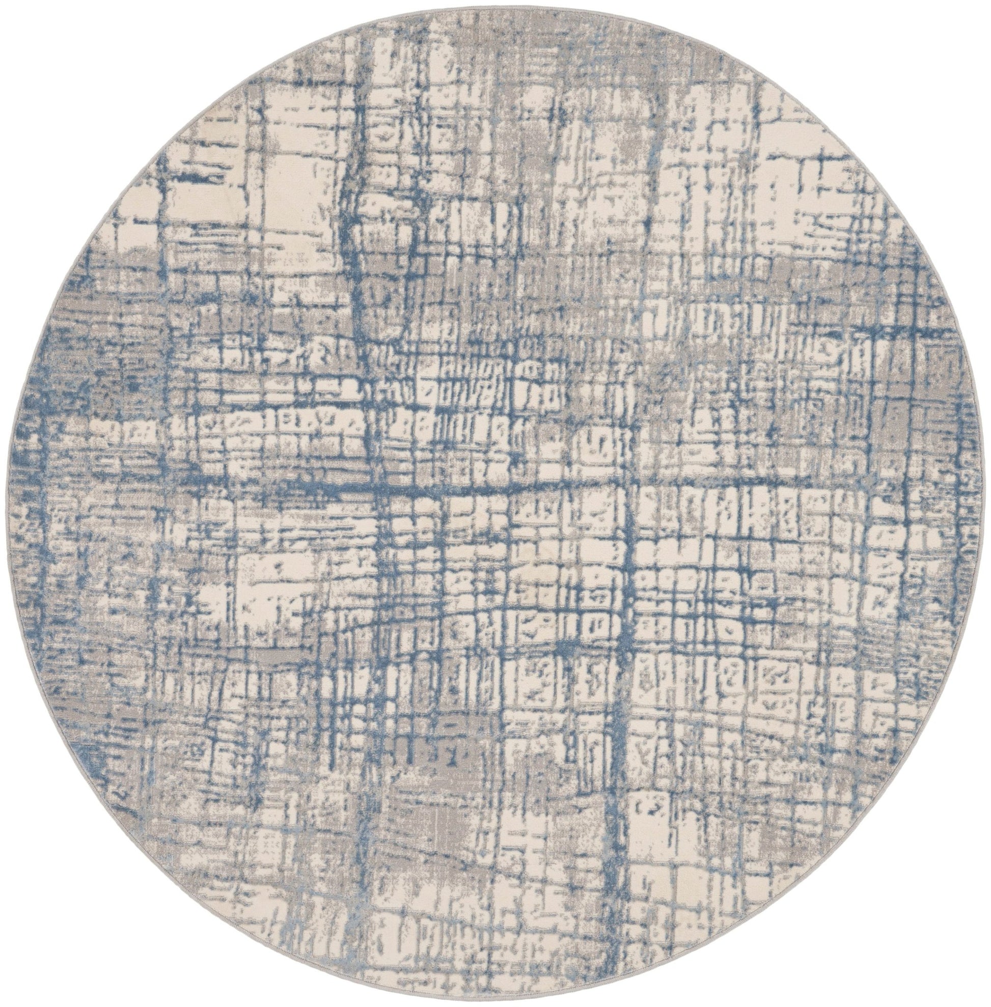 Calvin Klein Ck950 Rush CK950 Ivory Blue Contemporary Machinemade Rug - Rugs - Calvin Klein - Atlanta Designer Rugs