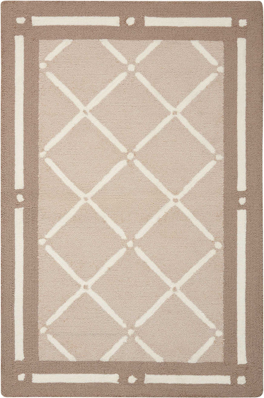 Nourison Home Decor DER11 Tan  Transitional Tufted Rug