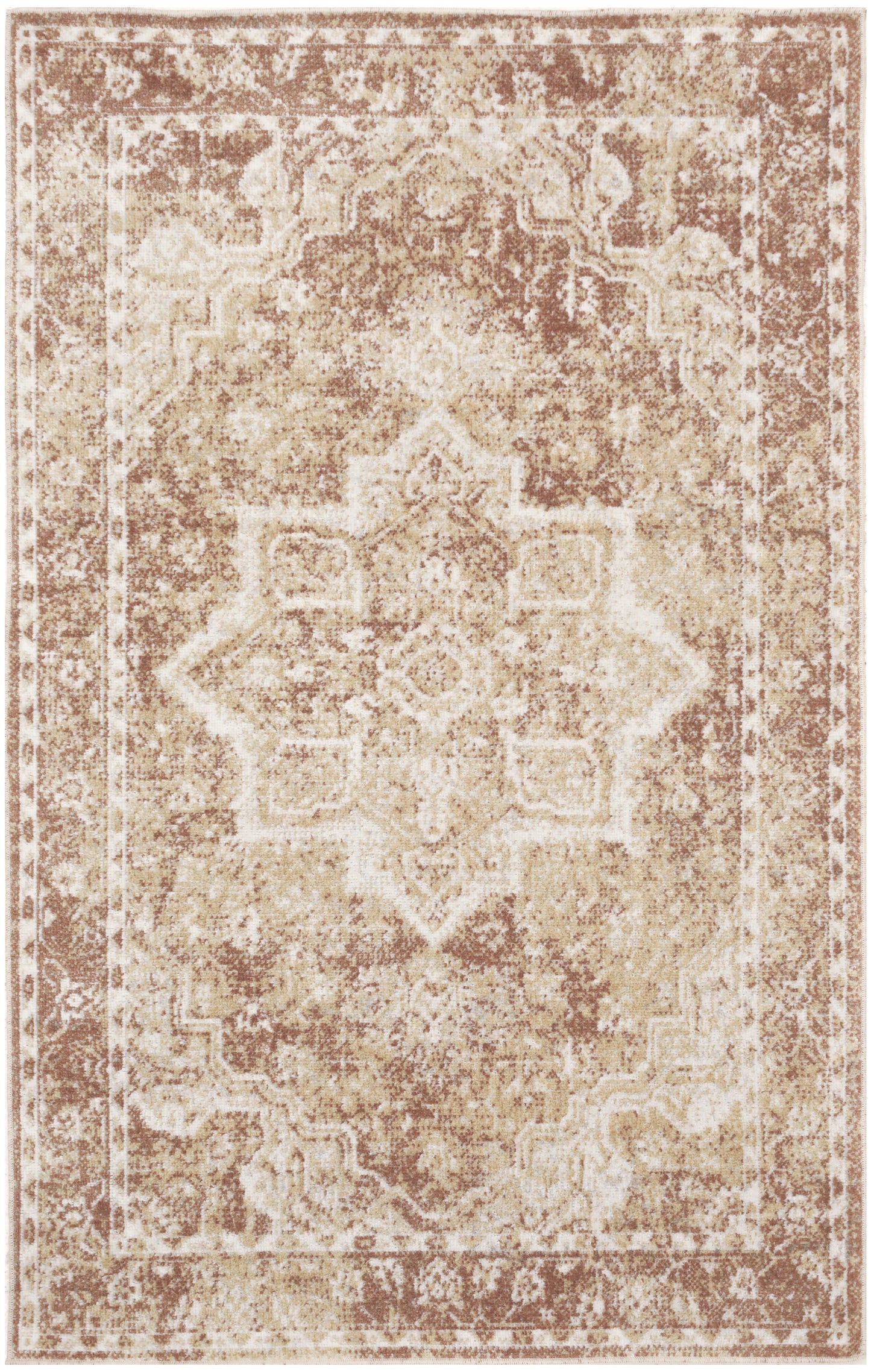 Nourison Home Astra Machine Washable ASW12 Rust Traditional Power-Loomed Rug