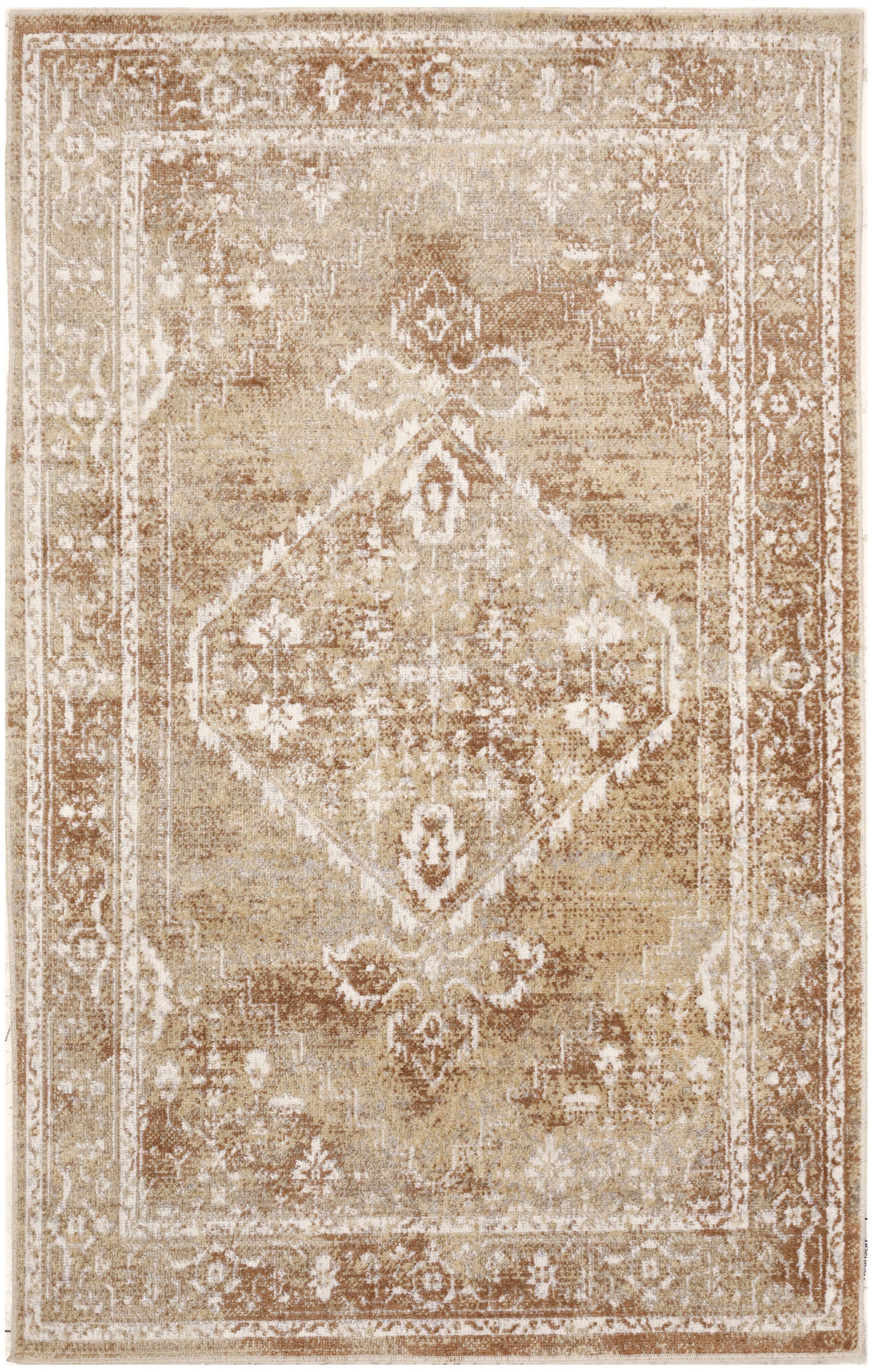 Nourison Home Astra Machine Washable ASW11 Rust Multicolor Traditional Power-Loomed Rug