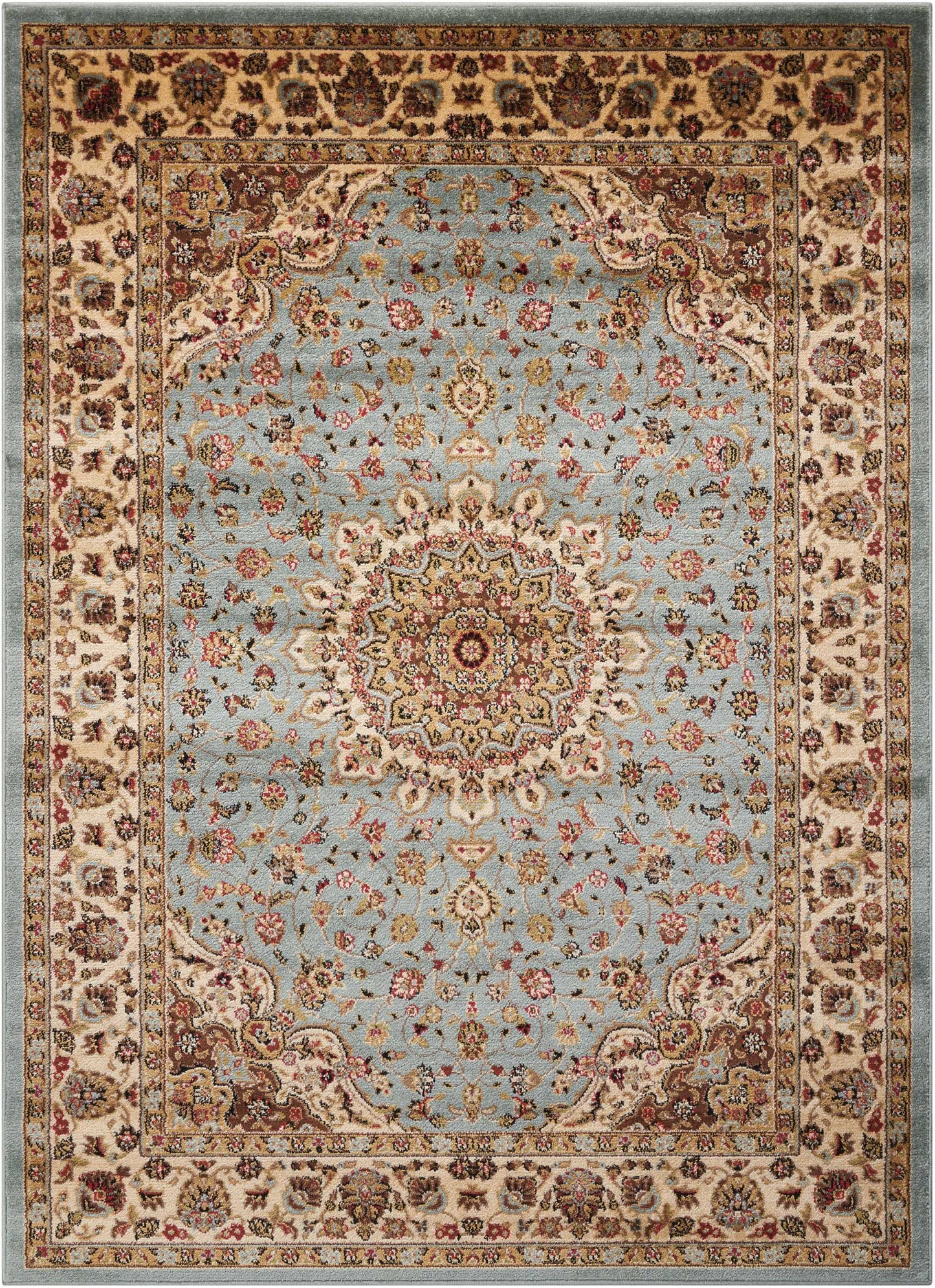 Nourison Home Delano DEL04 Blue Traditional Power-Loomed Rug