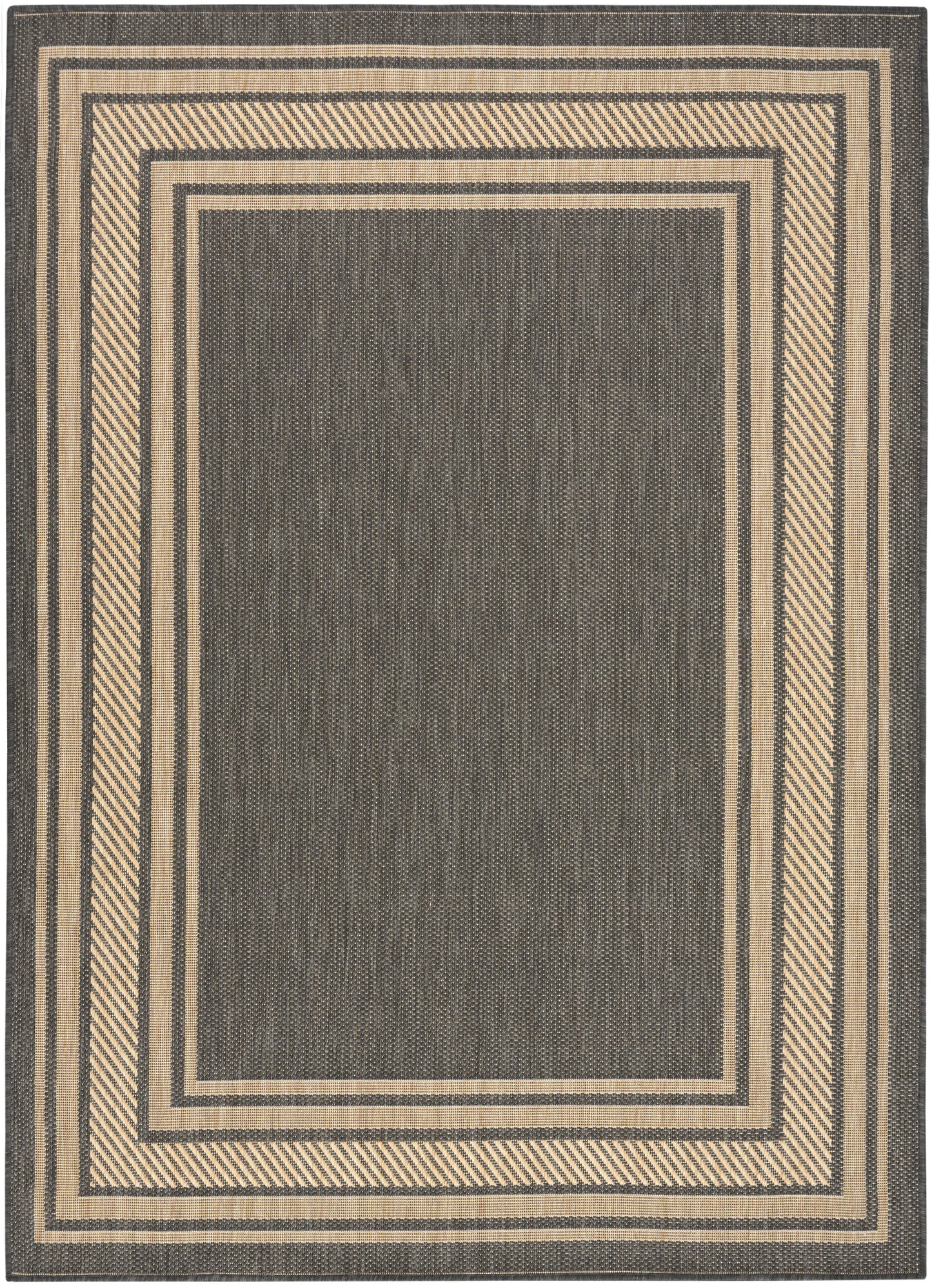 Nourison Home Horizon Indoor/Outdoor HOZ03 Charcoal Contemporary Power-loomed Rug