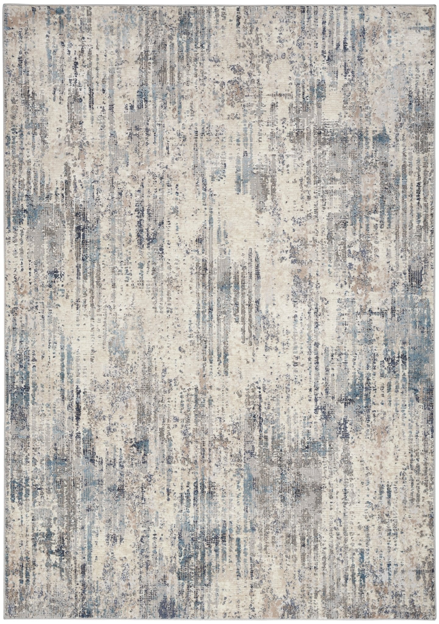 Calvin Klein CK022 Infinity IFN04 Ivory Grey Blue Contemporary Machinemade Rug - Rugs - Calvin Klein - Atlanta Designer Rugs