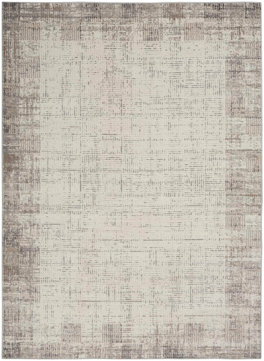 Nourison Home Elation Ivory Grey  Power-Loomed Rug