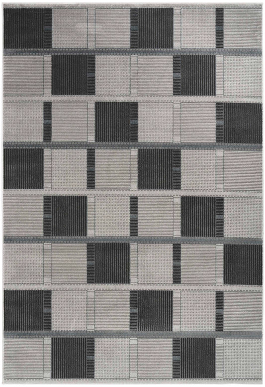 Nourison Home Nordic Grey Black   Rug