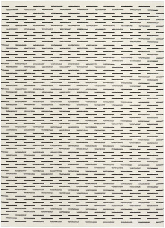 Nourison Home Nordic Ivory Black   Rug