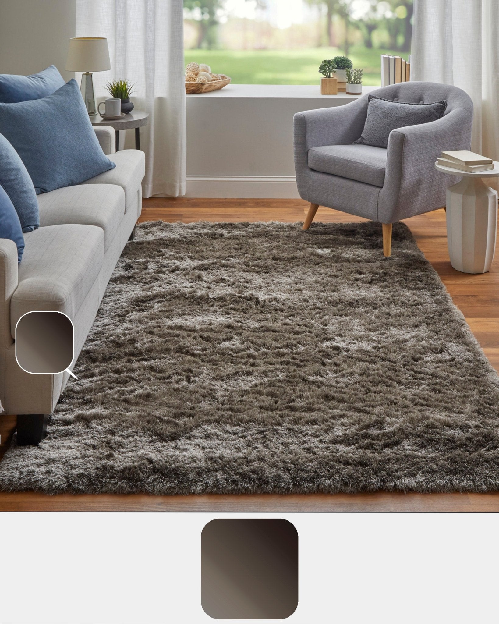 Feizy Indochine 4550F Gray Modern/Luxury & Glam/Casual Hand Tufted Rug - Rugs - Feizy - Atlanta Designer Rugs