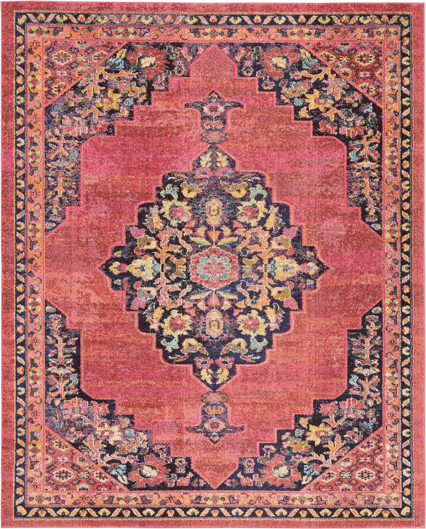 Nourison Home Passionate PST01 Pink Flame Traditional Power-Loomed Rug