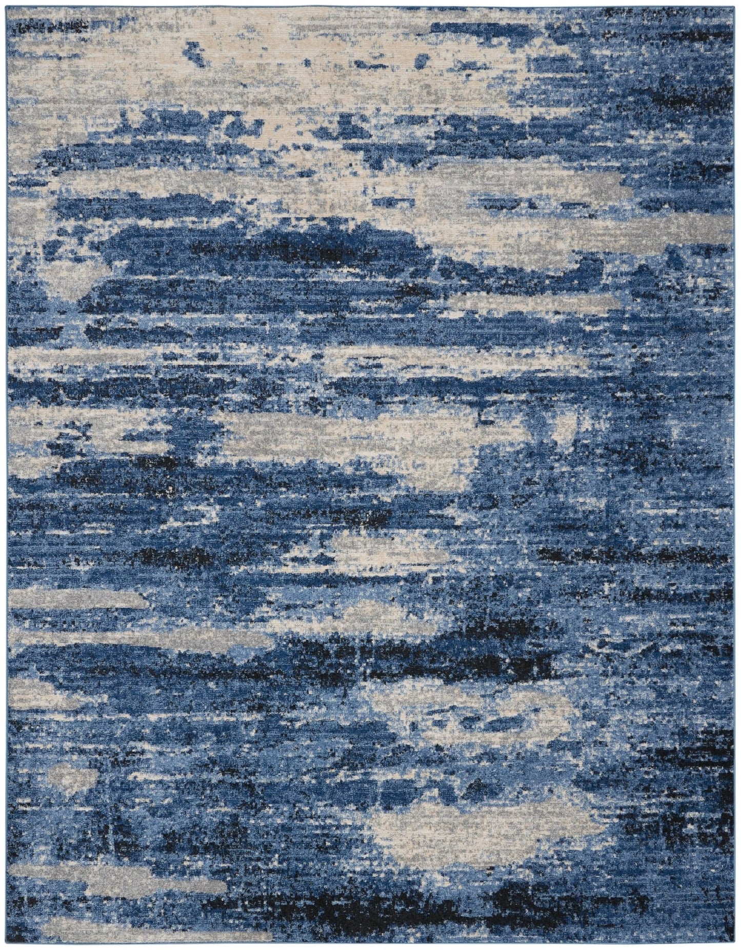 Calvin Klein River Flow RFV01 Blue Grey Contemporary Machinemade Rug - Rugs - Calvin Klein - Atlanta Designer Rugs