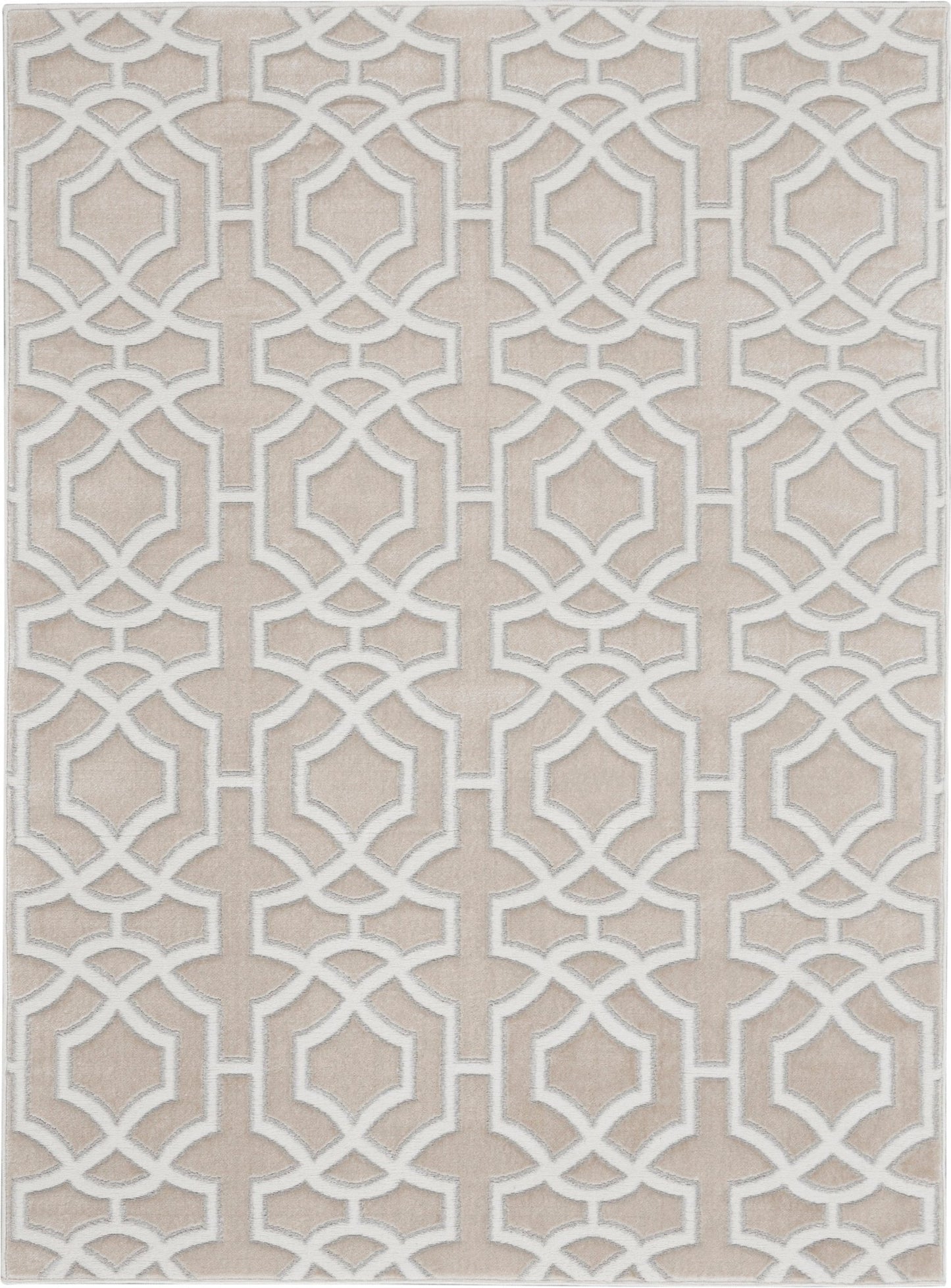 Inspire Me! Home Décor Joli IMHR2 Beige White Contemporary Machinemade Rug - Rugs - Inspire Me! Home Décor - Atlanta Designer Rugs