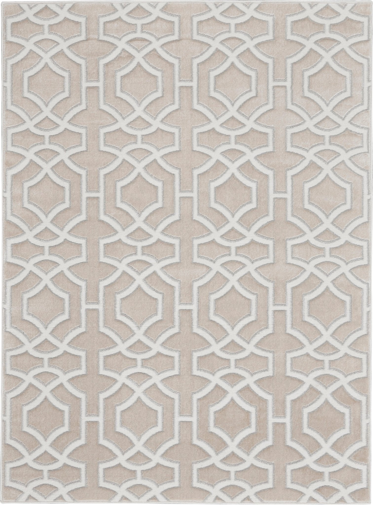 Inspire Me! Home Décor Joli IMHR2 Beige White Contemporary Machinemade Rug - Rugs - Inspire Me! Home Décor - Atlanta Designer Rugs