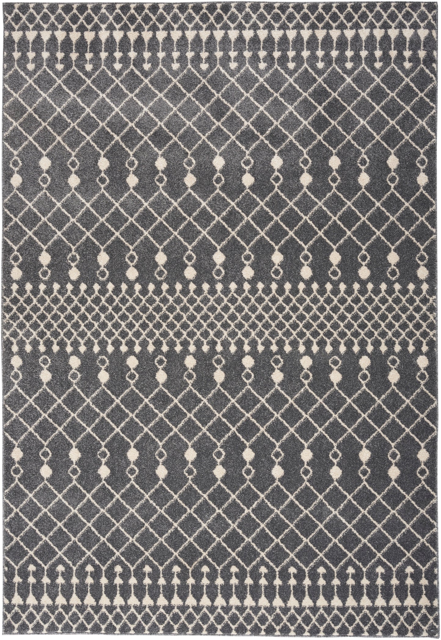 Nourison Home Palermo PMR03 Charcoal Ivory Contemporary Power-Loomed Rug