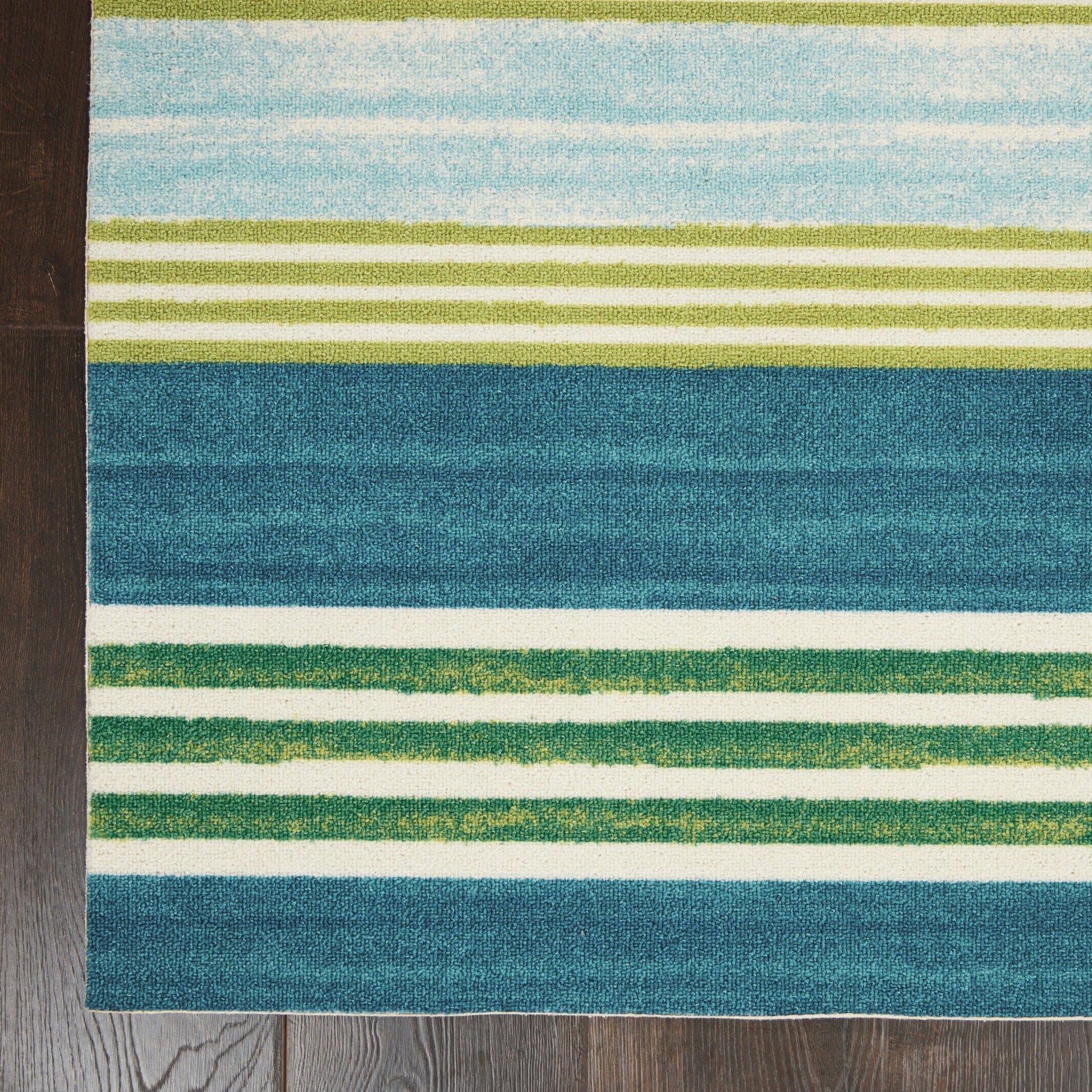 Waverly Sun N Shade SND71 Green Teal Contemporary Machinemade Rug - Rugs - Waverly - Atlanta Designer Rugs