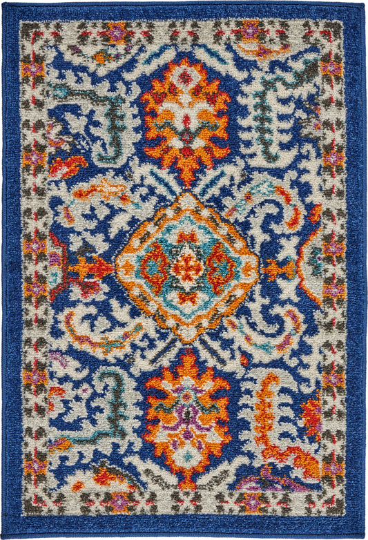 Nourison Home Passion  Blue Multicolor  Transitional