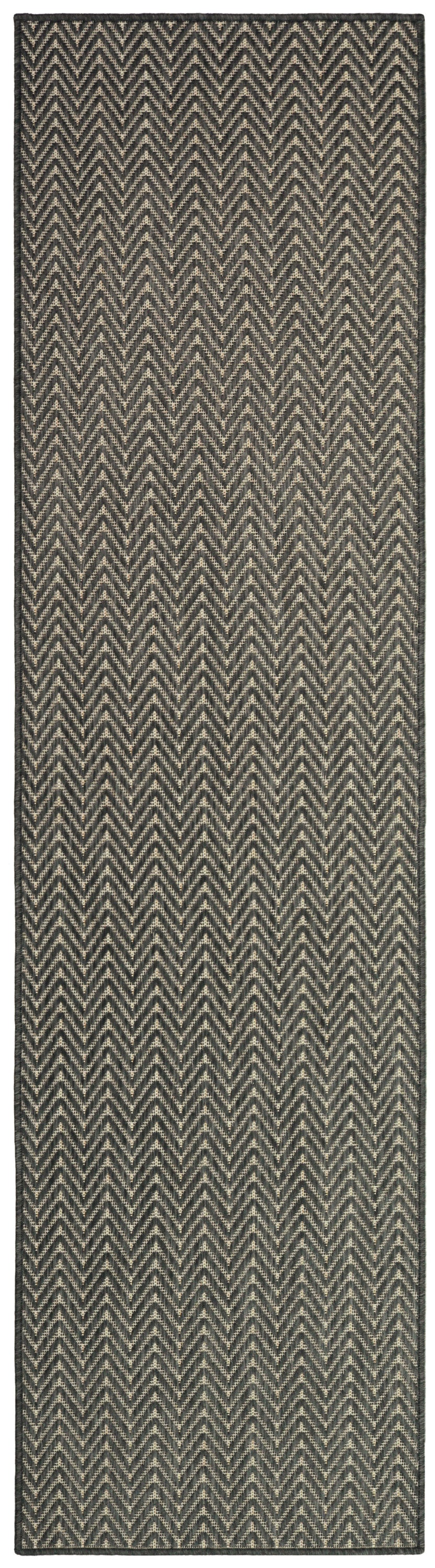 Nourison Home Horizon Indoor/Outdoor HOZ02 Charcoal Contemporary Power-loomed Rug