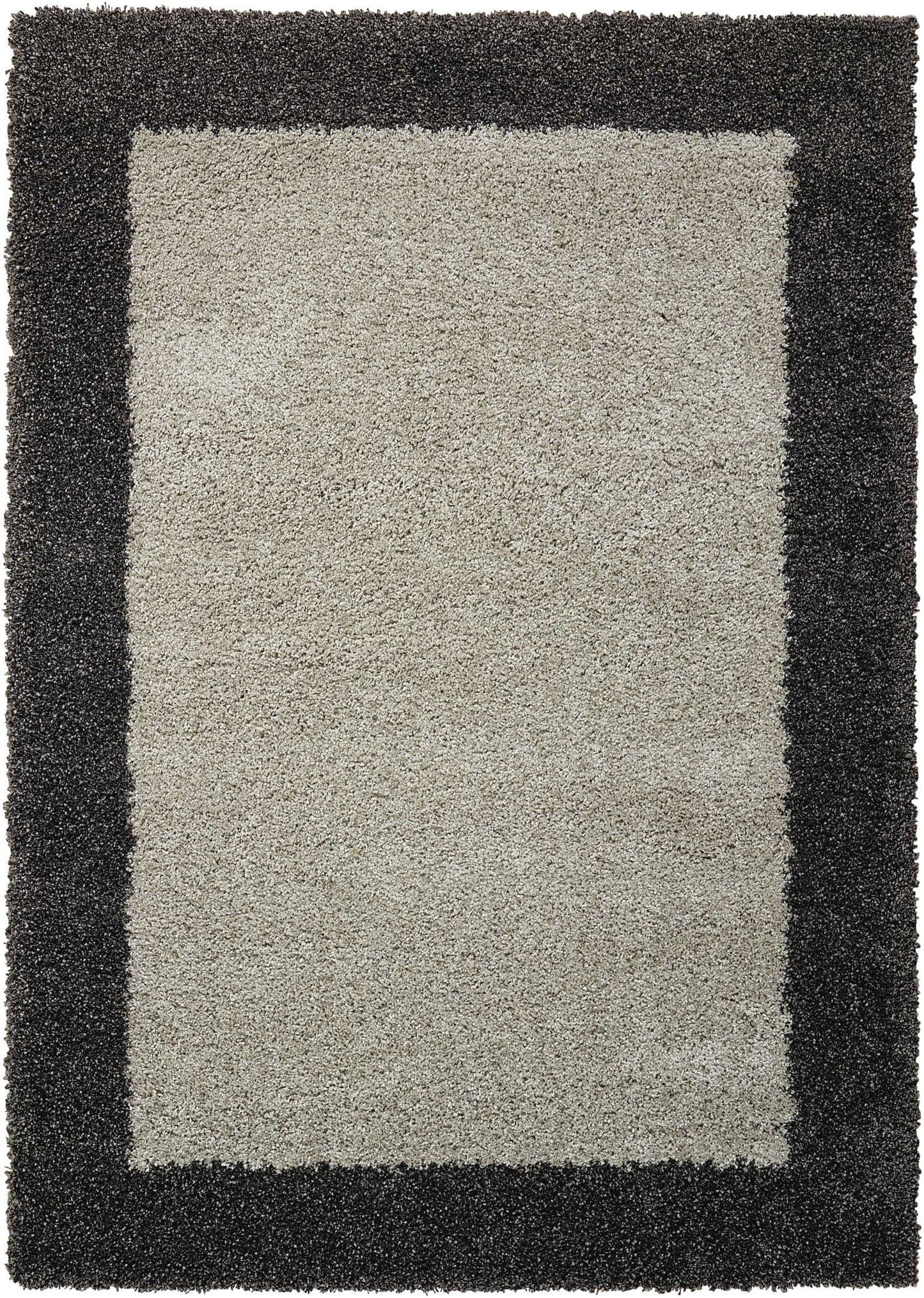 Nourison Home Amore AMOR5 Silver Charcoal Contemporary Power-Loomed Rug