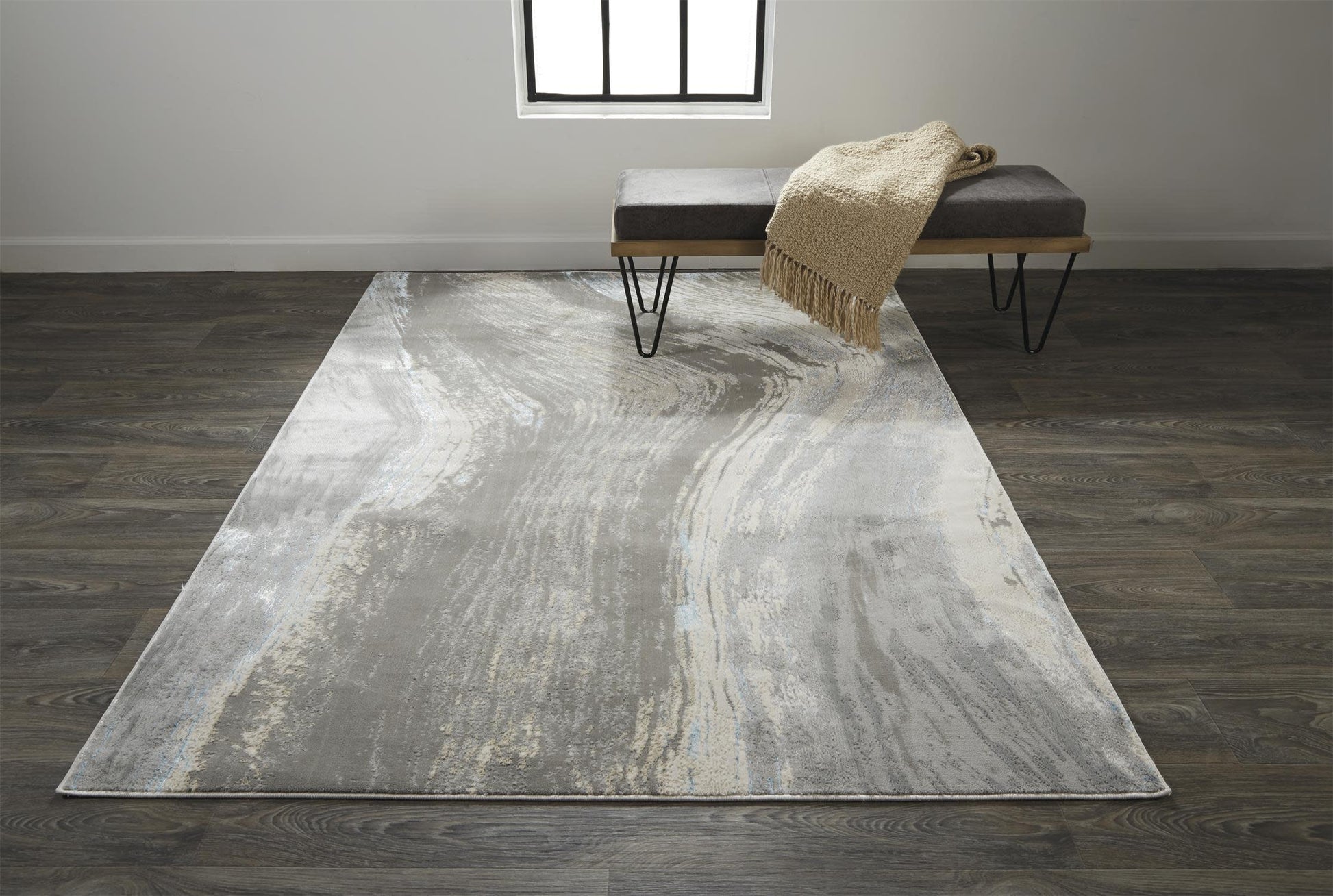 Feizy Azure 3524F Gray Silver Modern/Industrial/Casual Machinemade Rug - Rugs - Feizy - Atlanta Designer Rugs