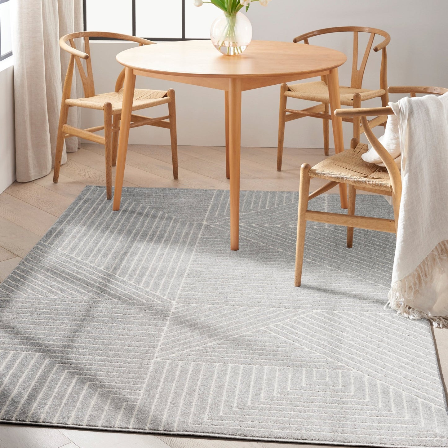 Calvin Klein Ck023 Balance BLN01 Grey Ivory Contemporary Machinemade Rug - Rugs - Calvin Klein - Atlanta Designer Rugs