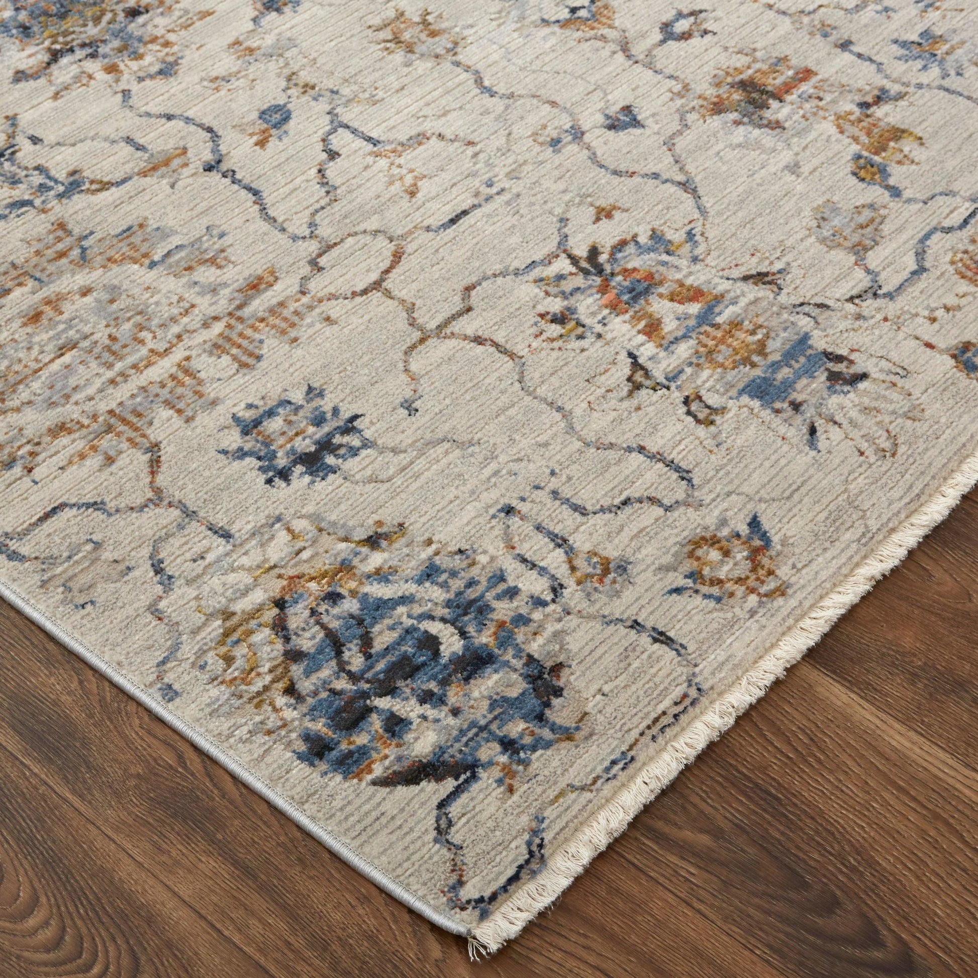 Feizy Kaia 39GPF Ivory Multi Oushak Machine Woven Rug - Rugs - Feizy - Atlanta Designer Rugs