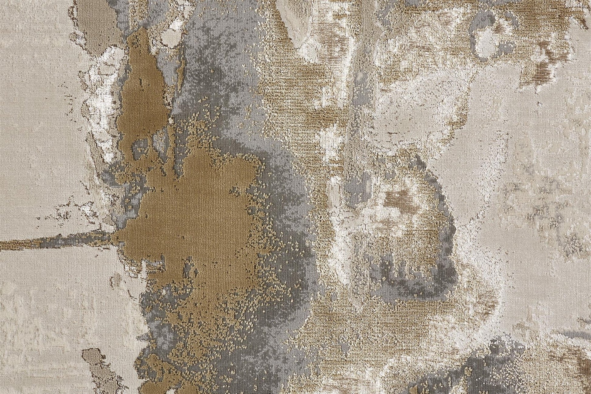 Feizy Aura 3737F Gold Gray Marble Machine Woven Rug - Rugs - Feizy - Atlanta Designer Rugs