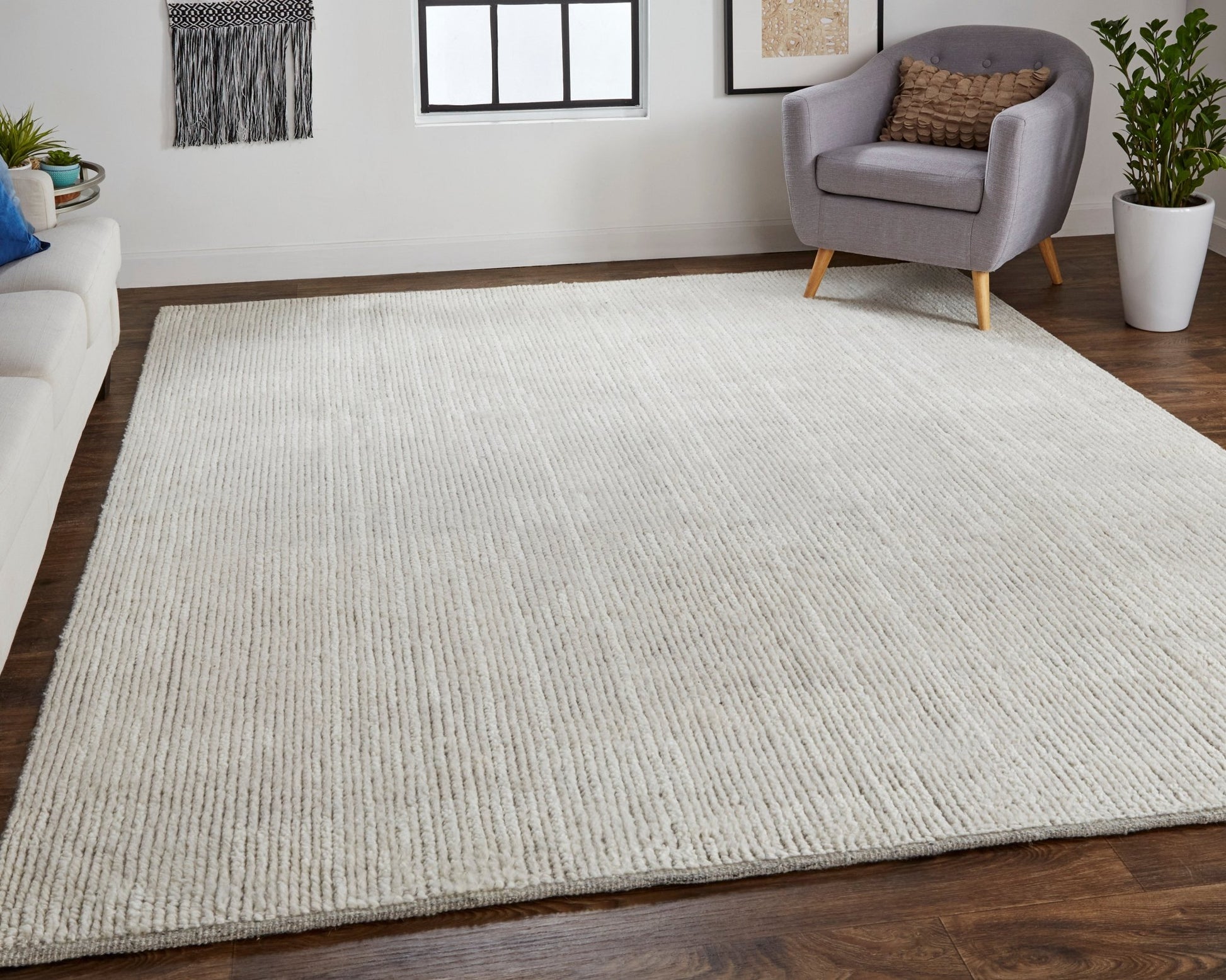 Feizy Alford 6922F Ivory Modern/Classic/Industrial Hand Knotted Rug - Rugs - Feizy - Atlanta Designer Rugs