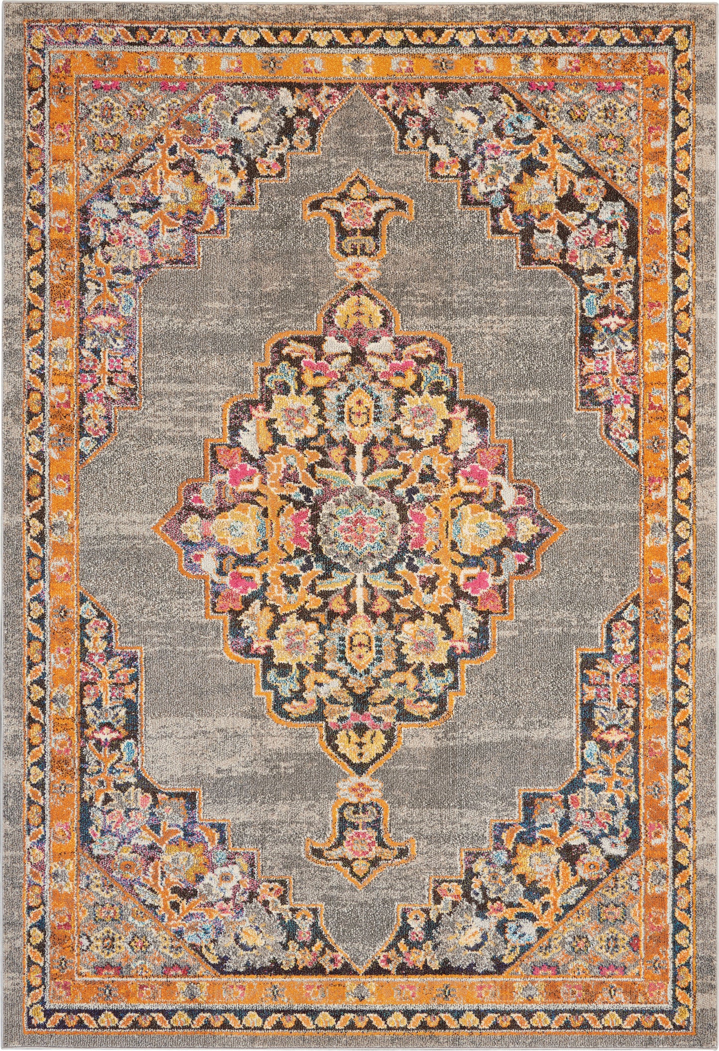 Nourison Home Passionate PST01 Grey Traditional Power-Loomed Rug