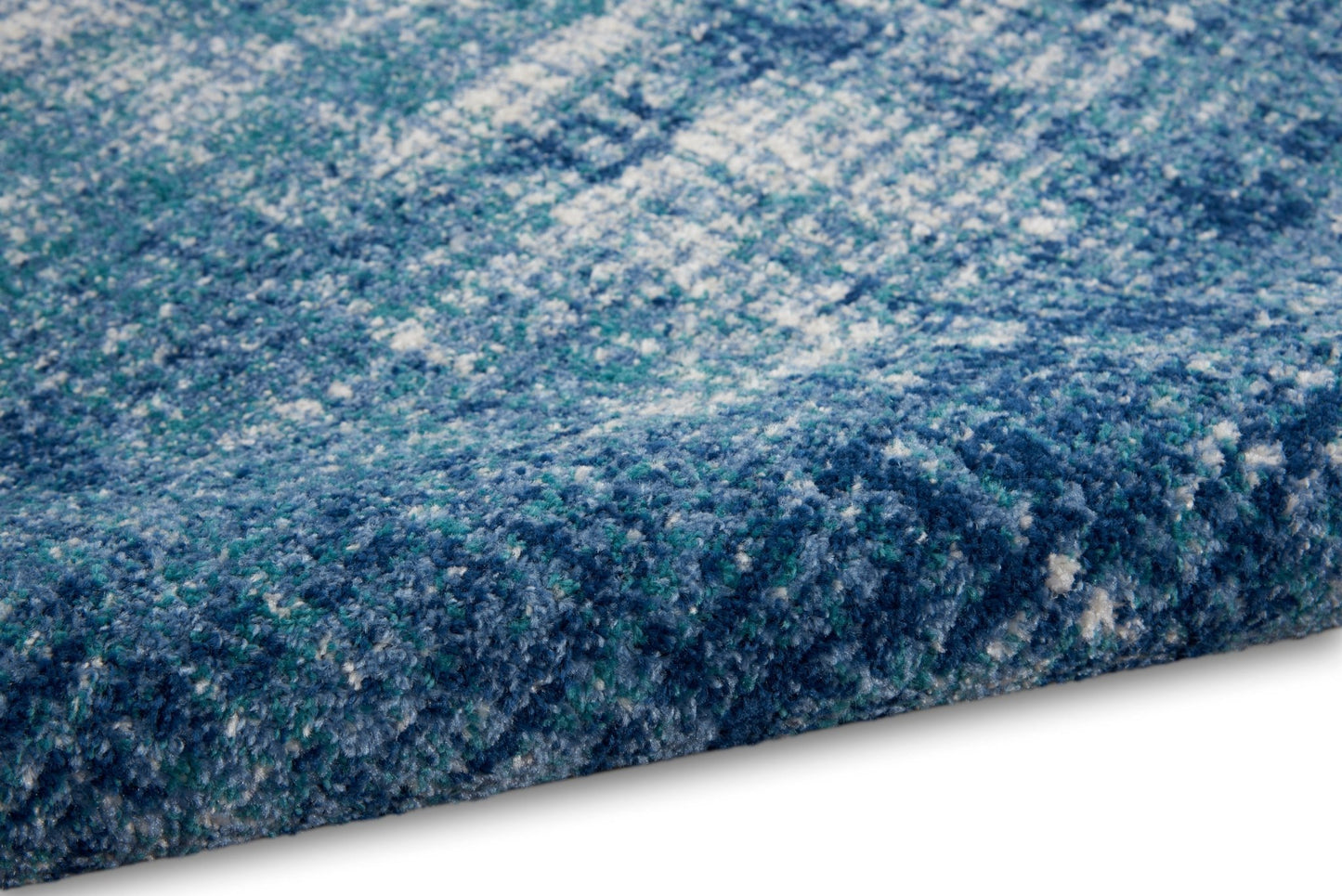 Calvin Klein River Flow RFV02 Teal Ivory Blue Contemporary Machinemade Rug - Rugs - Calvin Klein - Atlanta Designer Rugs