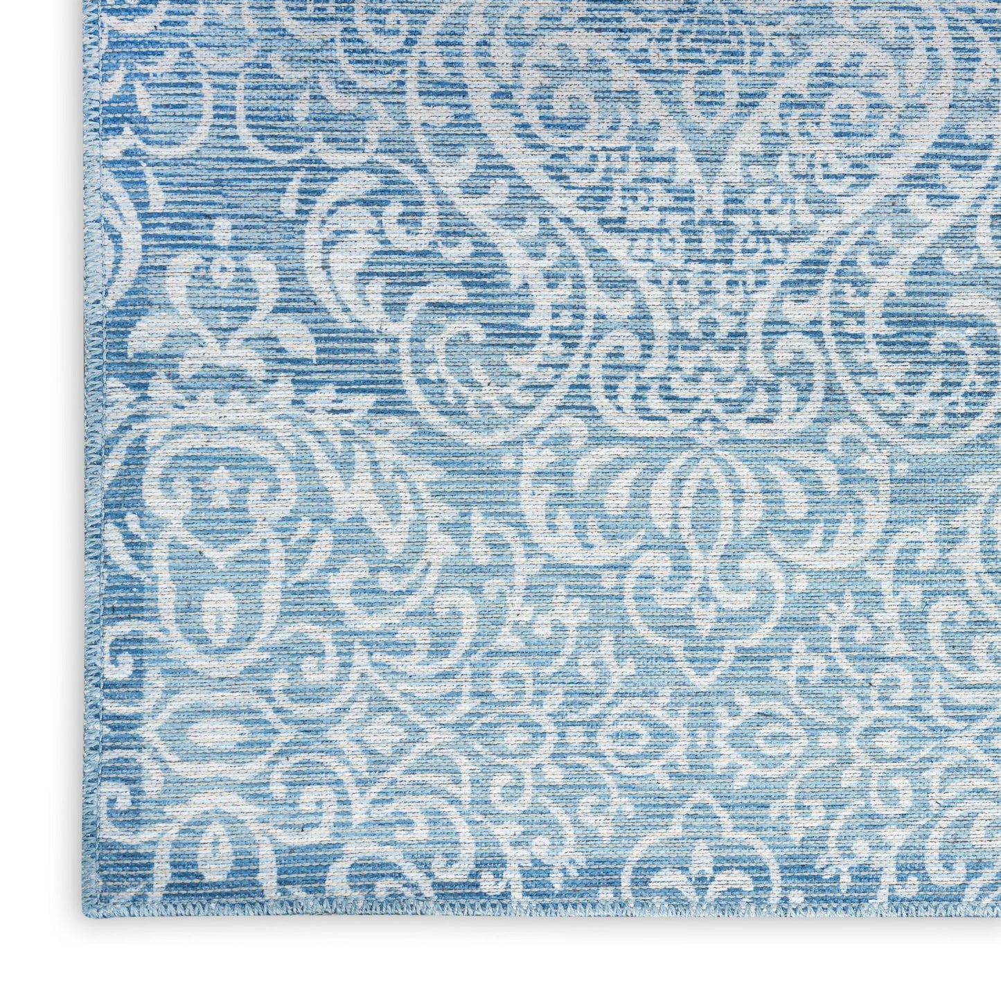 Waverly Washables Collection WAW03 Aqua Contemporary Machinemade Rug - Rugs - Waverly - Atlanta Designer Rugs