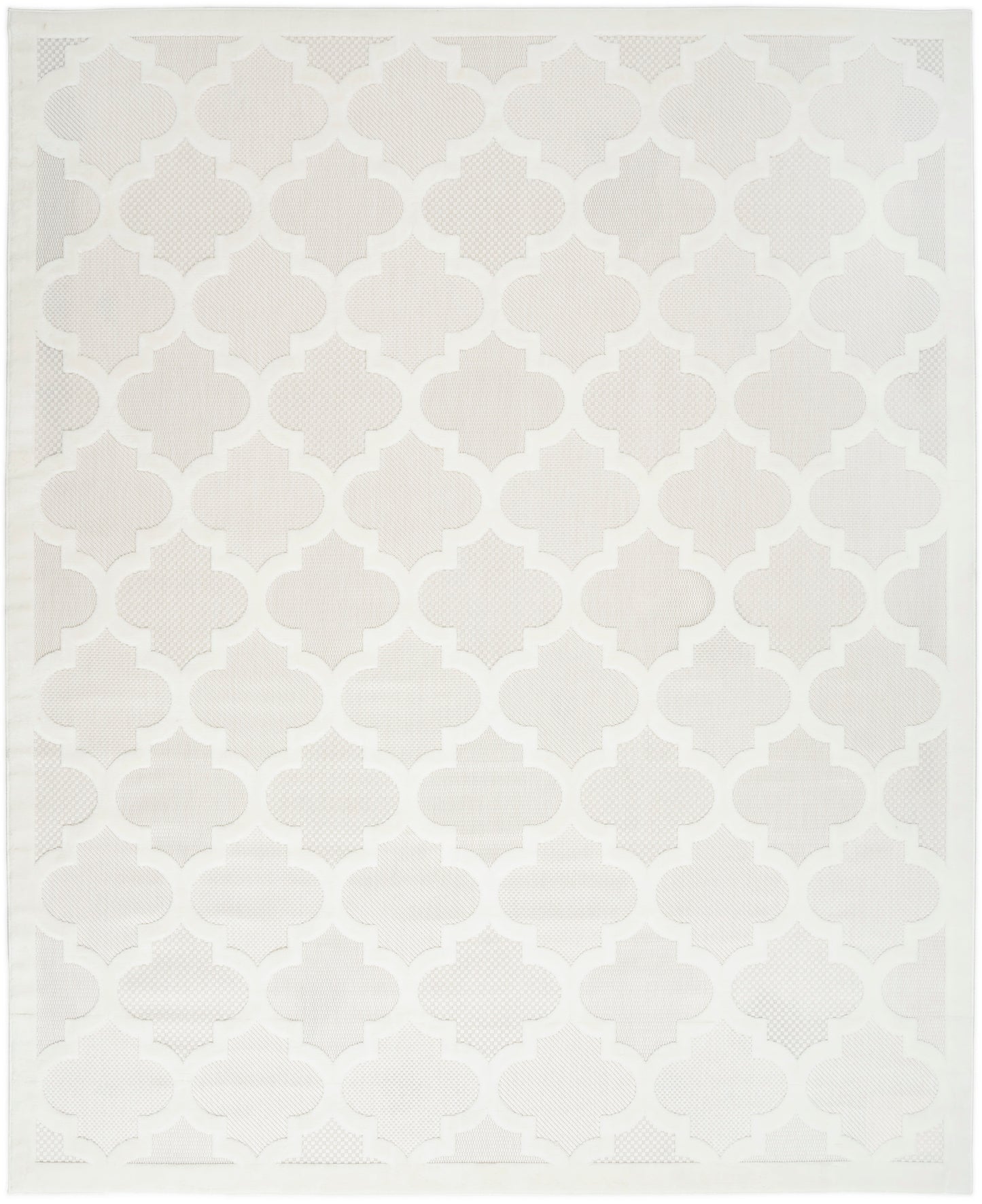 Nourison Home Easy Care NES01 Ivory White Contemporary Flat Weave Rug