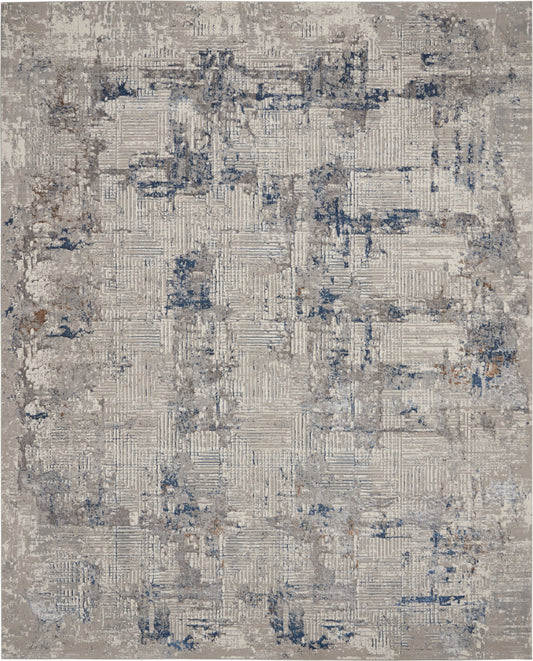 Nourison Royal Terrace  Ivory Blue  Contemporary