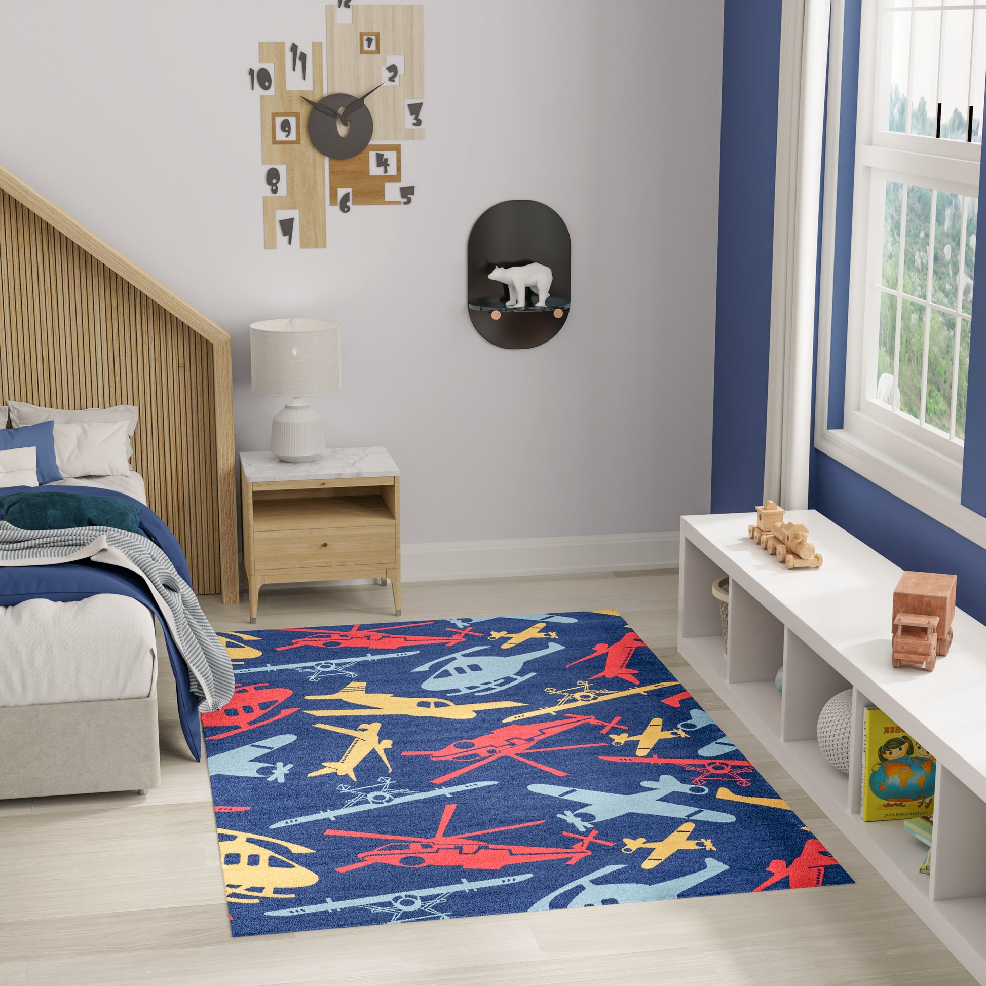 Nourison Home Imagination  Navy Multicolor  Contemporary