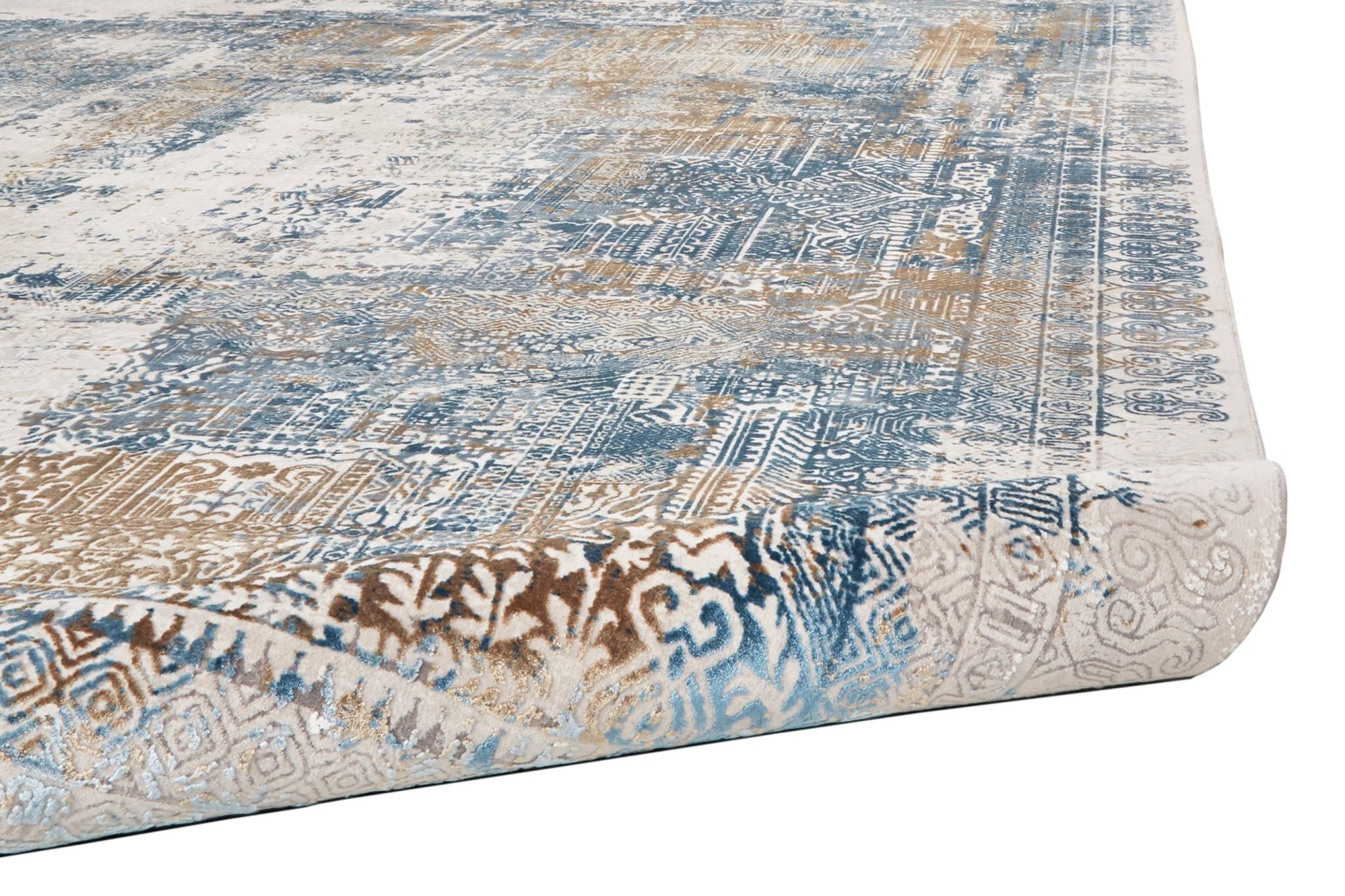 Feizy Cadiz 3890F Blue Gray Modern/Industrial/Luxury & Gla Machine Woven Rug - Rugs - Feizy - Atlanta Designer Rugs