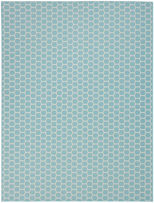 Nourison Home Twist Reversible  Aqua  Contemporary