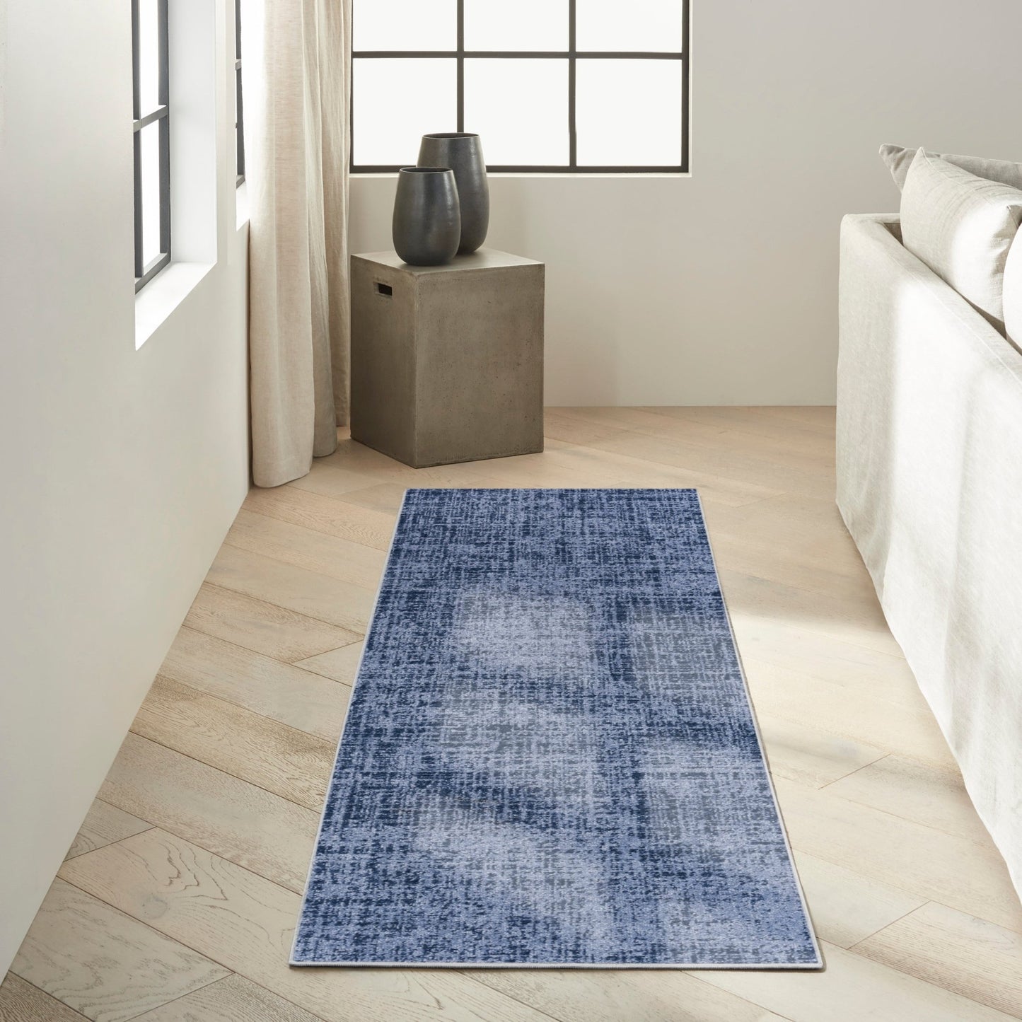 Calvin Klein Currents CUR01 Navy Blue Contemporary Machinemade Rug - Rugs - Calvin Klein - Atlanta Designer Rugs