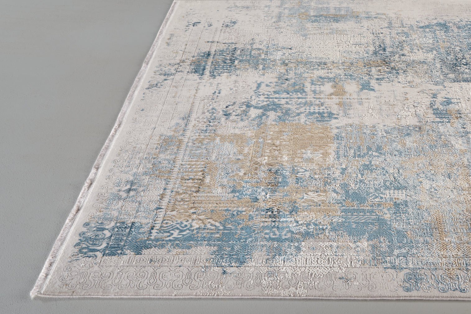 Feizy Cadiz 3890F Blue Gray Modern/Industrial/Luxury & Gla Machine Woven Rug - Rugs - Feizy - Atlanta Designer Rugs