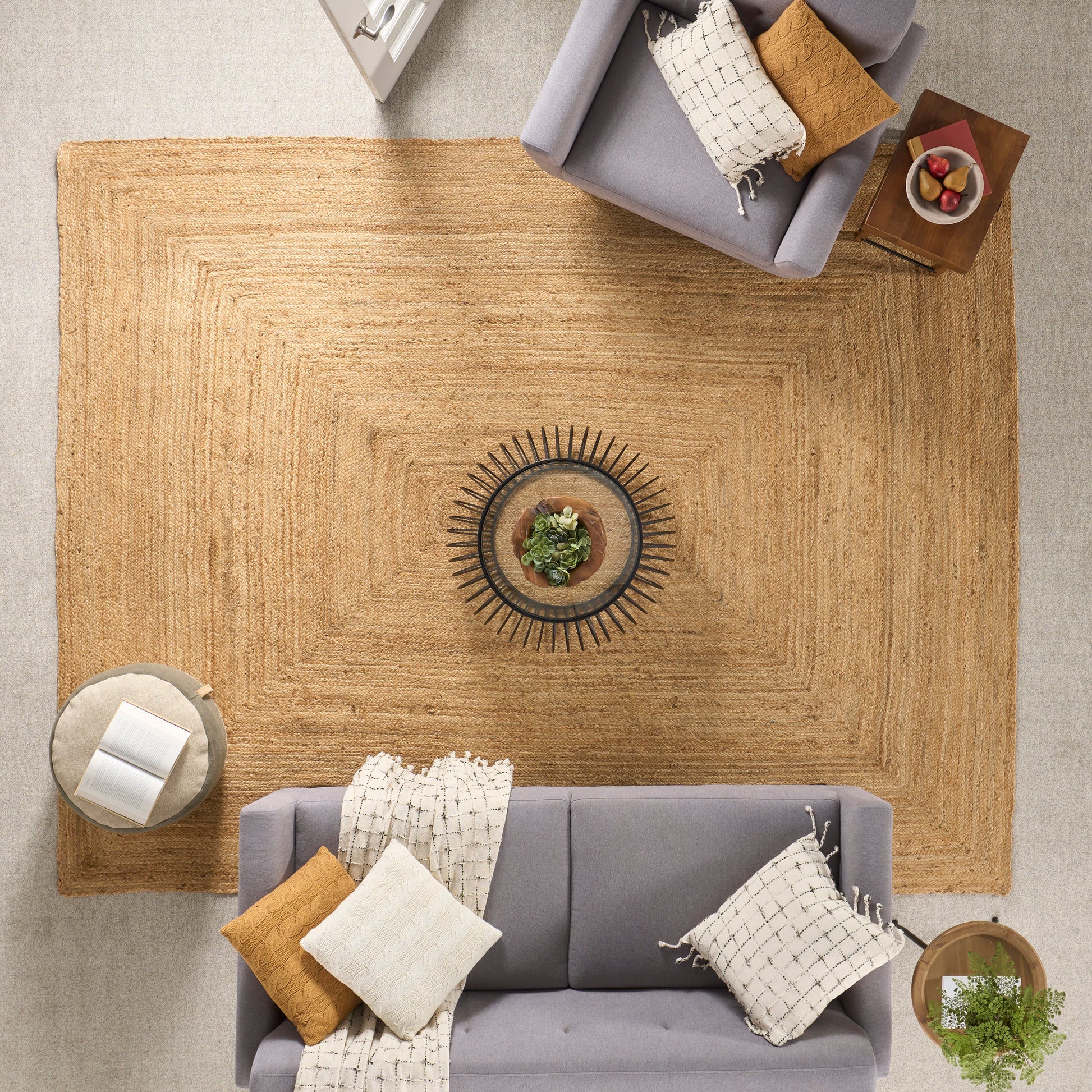 Nourison Home Natural Jute  Natural  Contemporary