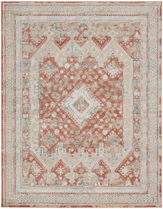 Nourison Home Thalia  Rust Multicolor  Transitional