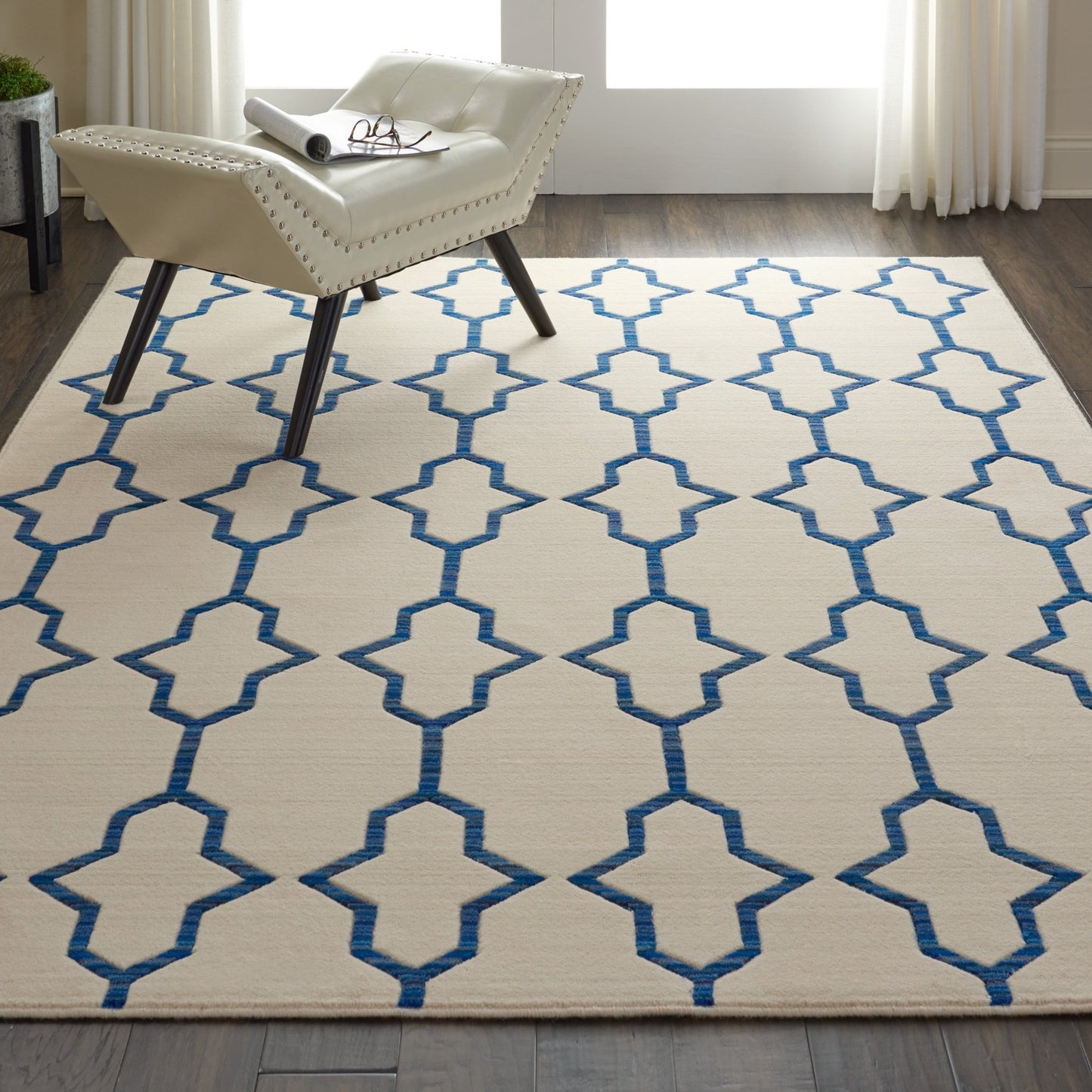 Barclay Butera Butera Collection BB205 Ivory Navy Transitional Woven Rug - Rugs - Barclay Butera - Atlanta Designer Rugs