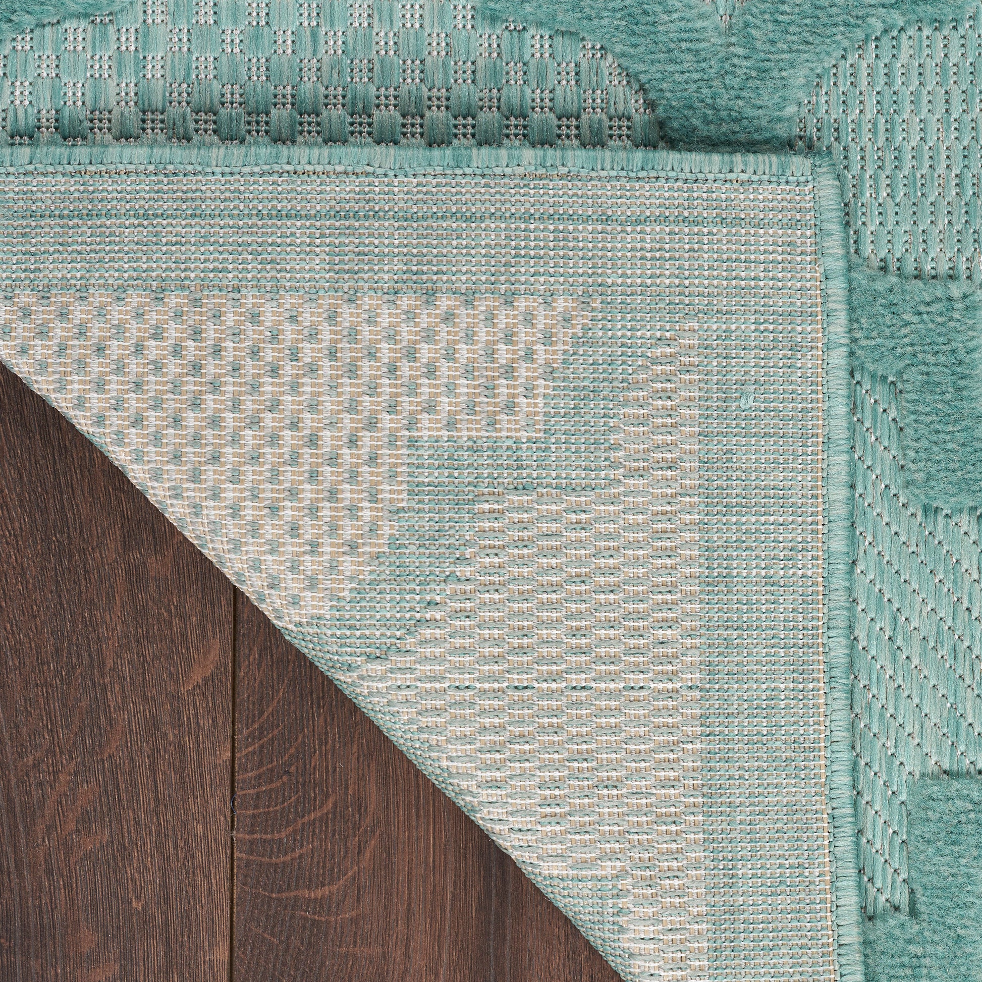 Nourison Home Easy Care  Aqua Teal  Contemporary