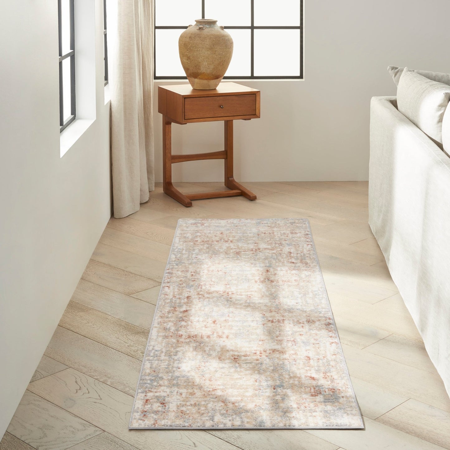 Calvin Klein Ck005 Enchanting ECH06 Ivory Grey Contemporary Machinemade Rug - Rugs - Calvin Klein - Atlanta Designer Rugs