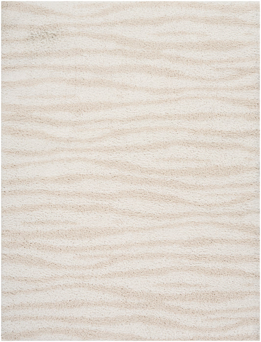 Nourison Home Modern Shag  Ivory Beige  Contemporary