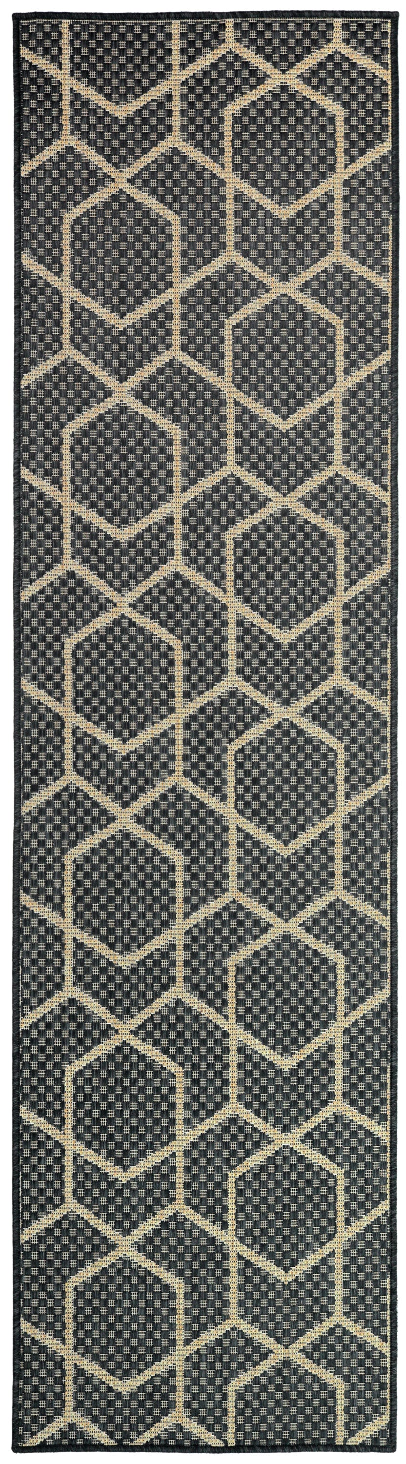 Nourison Home Horizon Indoor/Outdoor HOZ01 Charcoal Contemporary Power-loomed Rug