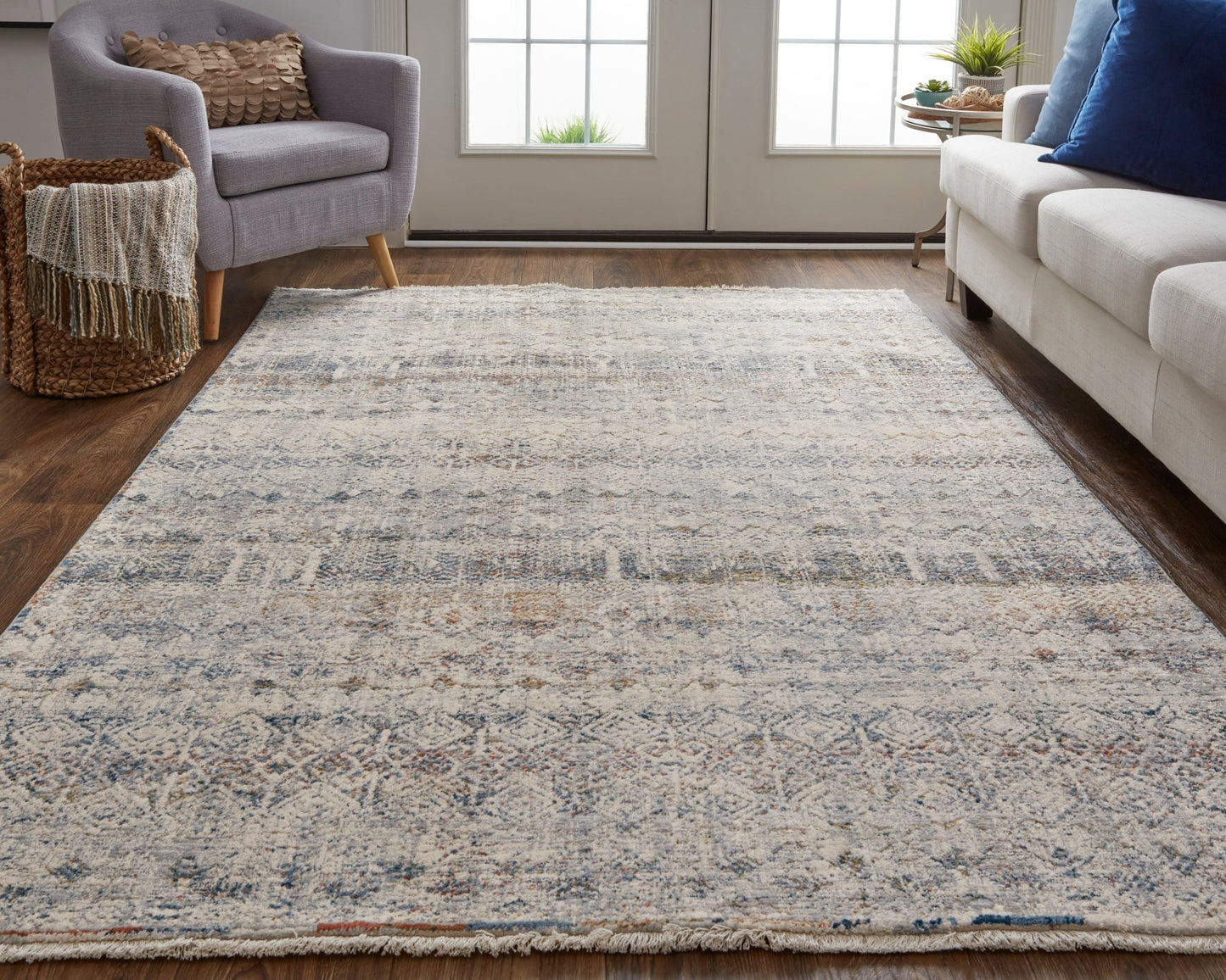 Feizy Kaia 39GLF Gray Transitional/Rustic/Farmhouse Machine Woven Rug - Rugs - Feizy - Atlanta Designer Rugs