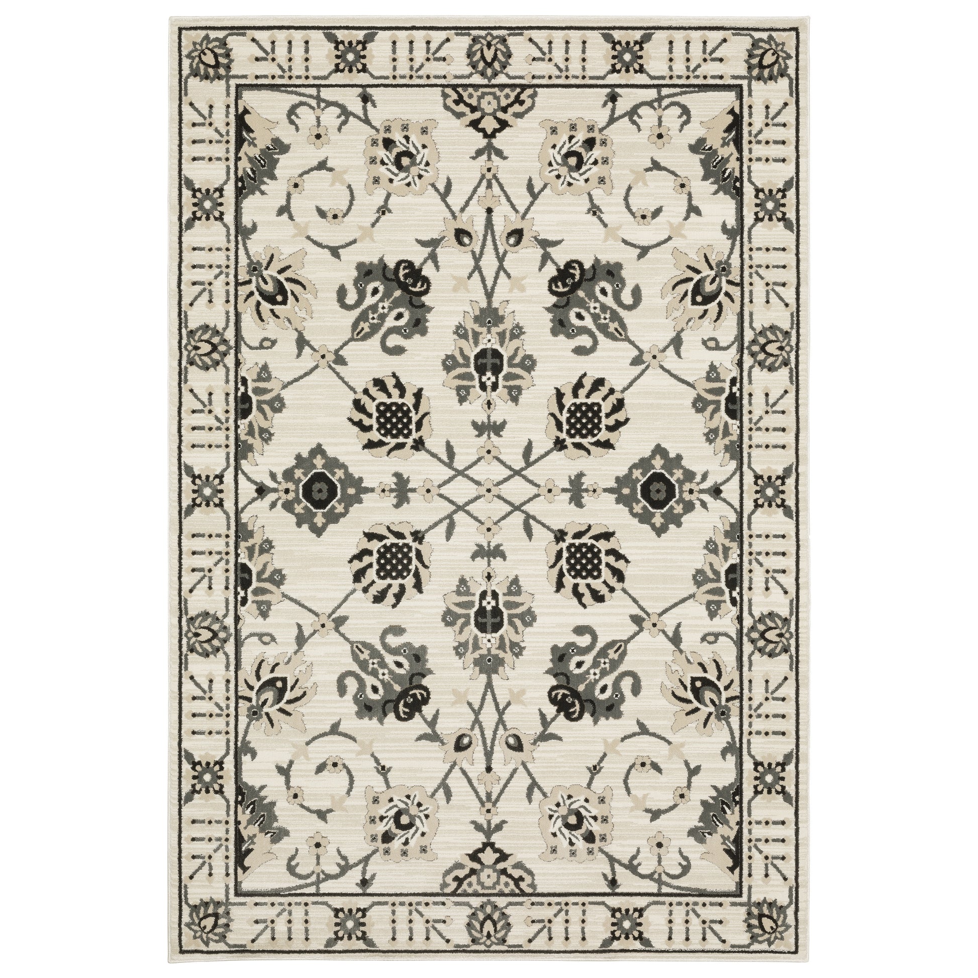 Oriental Weavers Raylan RAY03 Ivory Casual Power-Loomed Rug