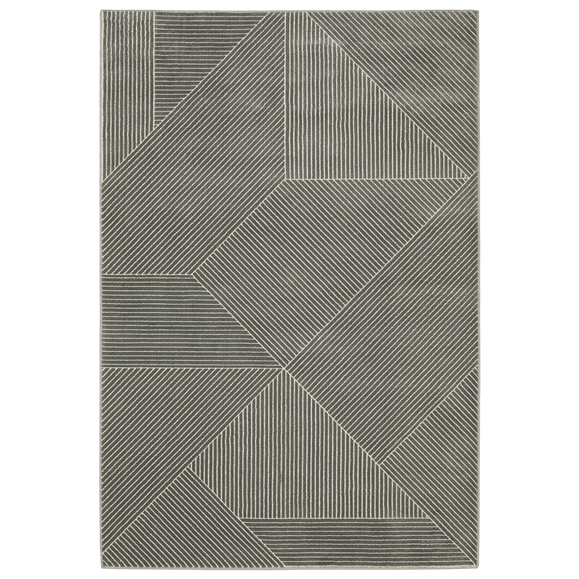 Oriental Weavers Raylan RAY08 Grey Casual Power-Loomed Rug