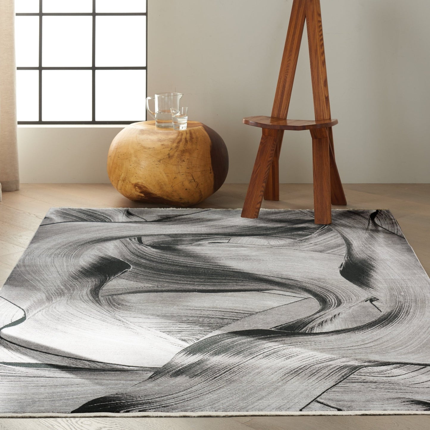 Calvin Klein Balian CK53 Grey Black Contemporary Woven Rug - Rugs - Calvin Klein - Atlanta Designer Rugs